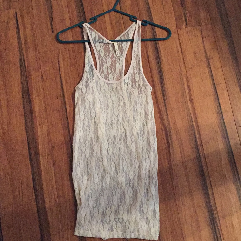 Elan lace tank top.
